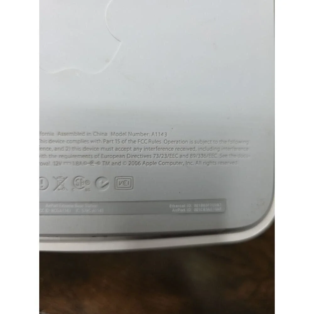 Apple AirPort Extreme Base Station 2nd Gen A1143 Wifi Router - Reset - Fast Ship